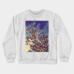 Colorful rustic almond tree Crewneck Sweatshirt